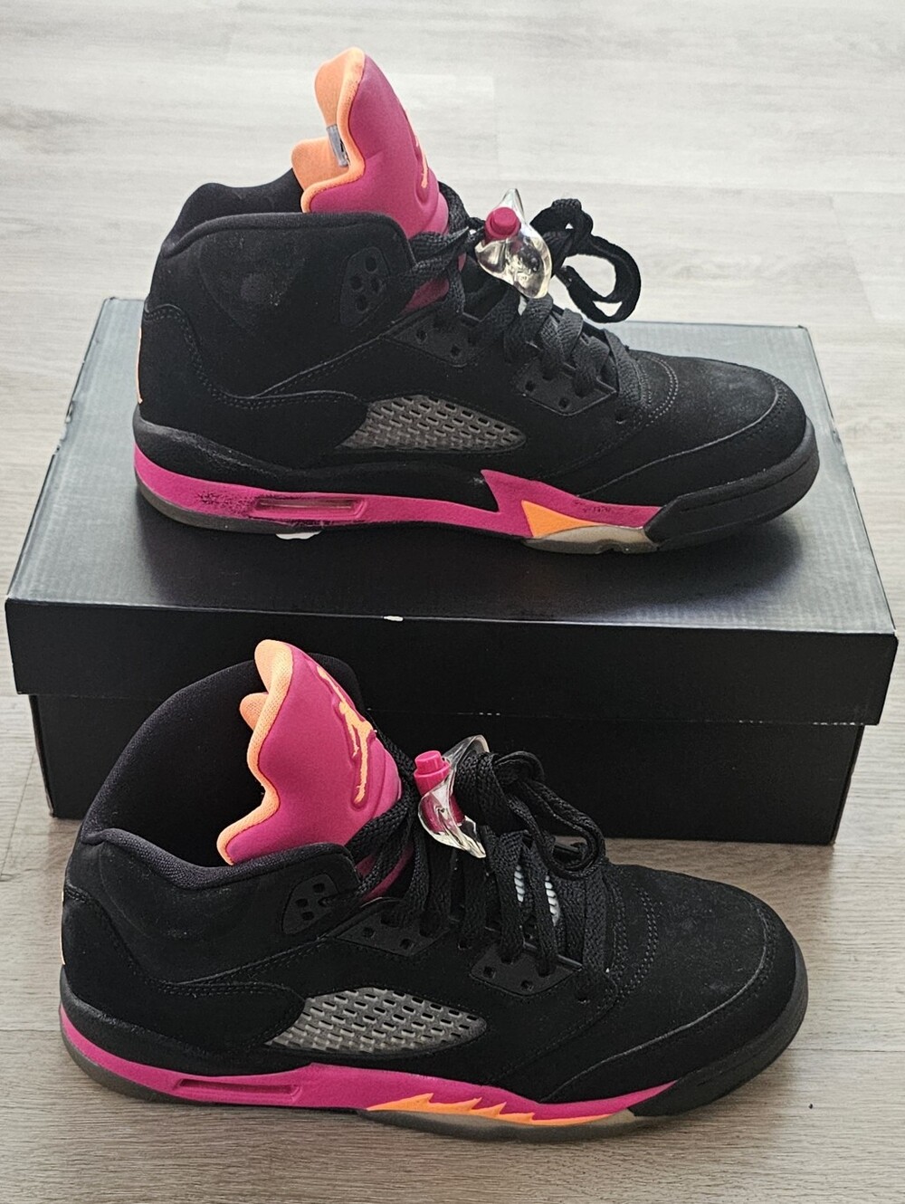 Air Jordan 5 Retro GS Bright Citrus Fusion Pink Black Size 6Y